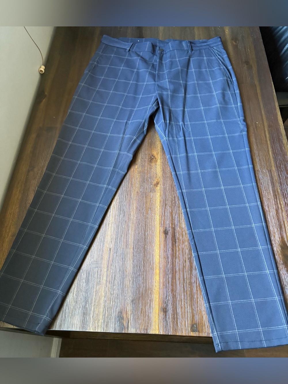 Zara Pants Navy Plaid